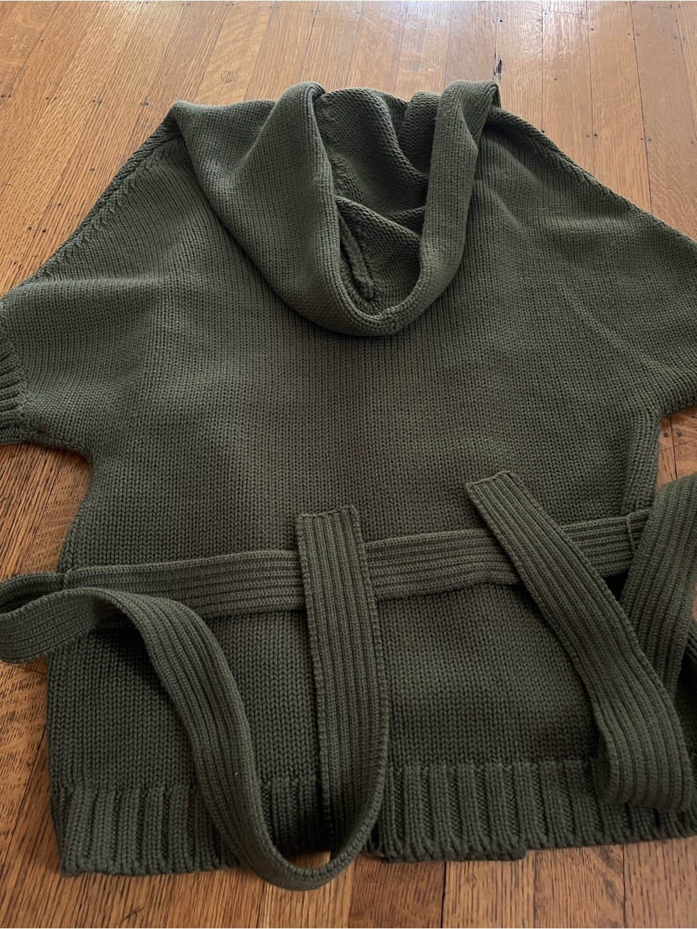 MaxMara Weekend Olive Knit Hooded Sweater - Picture 7 of 14